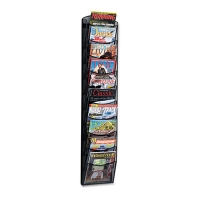 Onyx Mesh Literature Rack, Ten Compartments, 10.25w X 3.5d X