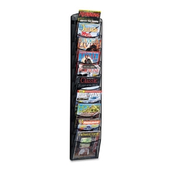 Onyx Mesh Literature Rack, Ten Compartments, 10.25w X 3.5d X
