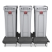 Slim Jim with Venting Channels, 23 gal, Plastic, Gray
