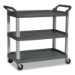 Xtra Utility Cart with Open Sides, Plastic, 3 Shelves, 300 l