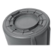 Vented Round Brute Container, 55 gal, Plastic,  Gray