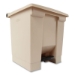 Indoor Utility Step-On Waste Container, 8 gal, Plastic, Beig