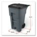 Brute Roll-Out Heavy-Duty Container, 65 gal, Polyethylene, G