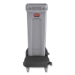 Slim Jim with Venting Channels, 23 gal, Plastic, Gray