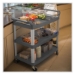 Xtra Utility Cart with Open Sides, Plastic, 3 Shelves, 300 l