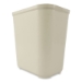 Fiberglass Wastebasket, 7 gal, Fiberglass, Beige