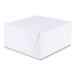 White One-Piece Non-Window Bakery Boxes, Standard, 10 x 10 x
