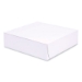 Bakery Boxes, Standard, 9 X 9 X 2.5, White, Paper, 250/carto
