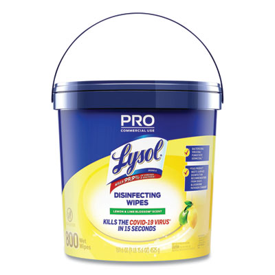 Professional Disinfecting Wipe Bucket, 1-Ply, 6 X 8, Lemon A