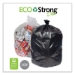 Eco Strong Plus Can Liners, 60 gal, 16 mic, 38" x 58", Natur