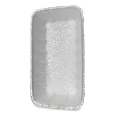 Meat Trays, #10K, 10.75 x 5.95 x 1.87, White, Foam, 250/Cart