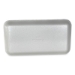 Meat Trays, #10S, 10.93 x 5.75 x 0.63, White, Foam, 500/Cart