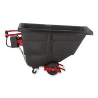 1 cu yd Motorized Roto Tilt Truck, 1,000 lb Capacity, Black