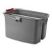 Double Utility Pail, 17 qt, Plastic, Gray