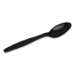 Individually Wrapped Heavyweight Spoons, Plastic, Black, 1,0