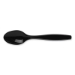 Individually Wrapped Heavyweight Spoons, Plastic, Black, 1,0