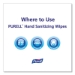 Hand Sanitizing Wipes Alcohol Formula, 6 x 7, Unscented, Whi