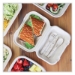 Fiber Hinged Takeout Containers, Hoagie Box, 9.2 x 6.4 x 3.1