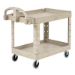 BRUTE Heavy-Duty Utility Cart with Lipped Shelves, Plastic,