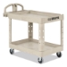 BRUTE Heavy-Duty Utility Cart with Lipped Shelves, Plastic,