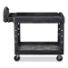 BRUTE Heavy-Duty Utility Cart with Lipped Shelves, Plastic,
