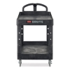BRUTE Heavy-Duty Utility Cart with Lipped Shelves, Plastic,
