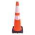 Traffic Cone, 11.5 x 11.5 x 28, Orange/Silver/Black