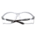 BX Molded-In Diopter Safety Glasses, 2.0+ Diopter, Silver/Bl