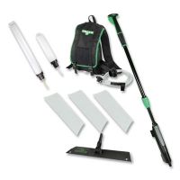 Excella Floor Finishing Kit, 20" Head, 48" to 65" Black/Gree