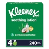 Soothing Lotion Facial Tissue, 3-Ply, White, 60 Sheets/Box,