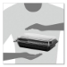 Hinged-Lid Dinner Box, 64 oz, 11.5 x 8.1 x 3, Black/Clear, P