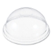 Plastic Dome Lid, No-Hole, Fits 9 oz to 22 oz Hot Cups, Clea