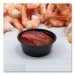 Portion Containers, 1.5 oz, Plastic, Black, 250/Bag, 10 Bags