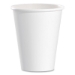 Single-Sided Poly Paper Hot Cups, 8 Oz, White, 50/bag, 20 Ba