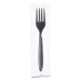 Reliance Mediumweight Cutlery, Fork, Plastic, Black, 1,000/C