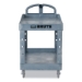 BRUTE Heavy-Duty Ergo Handle Utility Cart, Plastic, Two Shel