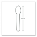 White CPLA Cutlery, General Purpose Spoon, Plastic, 1,000/Ca