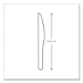 White CPLA Cutlery, General Purpose Knife, Plastic, White, 1
