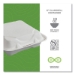 Vanguard Renewable and Compostable Sugarcane Clamshells, 9 x