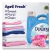 Liquid Fabric Softener, April Fresh Scent, 140 oz Bottle, 4/