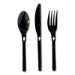 Spoon WeGo Polystyrene, Spoon, Plastic, Black, 1,000/Carton