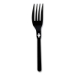 Fork WeGo Polystyrene, Fork, Plastic, Black, 1,000/Carton