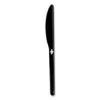 Knife WeGo Polystyrene Utensils, Knife, Plastic, Black, 1,00