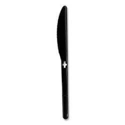 Knife WeGo Polystyrene Utensils, Knife, Plastic, Black, 1,00