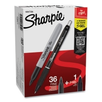 Fine Tip Permanent Marker Value Pack with (1) Bonus S-Gel 0.