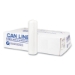 High-Density Commercial Can Liners, 10 gal, 8 mic, 24" x 24"
