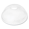 PET Lids, Dome Lid, Fits 32 oz Cold Cups, Plastic, Clear, 50