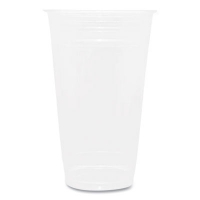 PET Plastic Cups, 24 oz, Clear, 600/Carton
