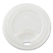 Hot Cup Lids, Sipper Lid, Fits 8 oz Hot Cups, Plastic, White