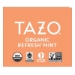 Tea Bags, Organic Refresh Mint, 16/Box, 6 Boxes/Carton